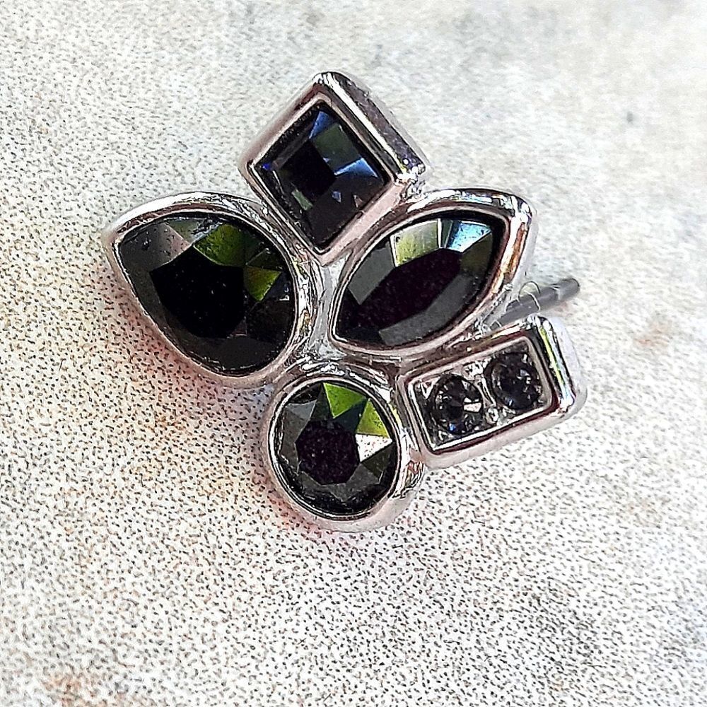 Earringsstudmulticoloredstones Sterlingsilver. - image 3